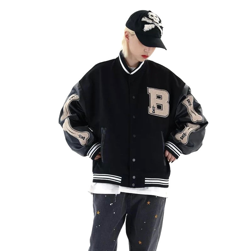 Skelet mouwen Varsity jas