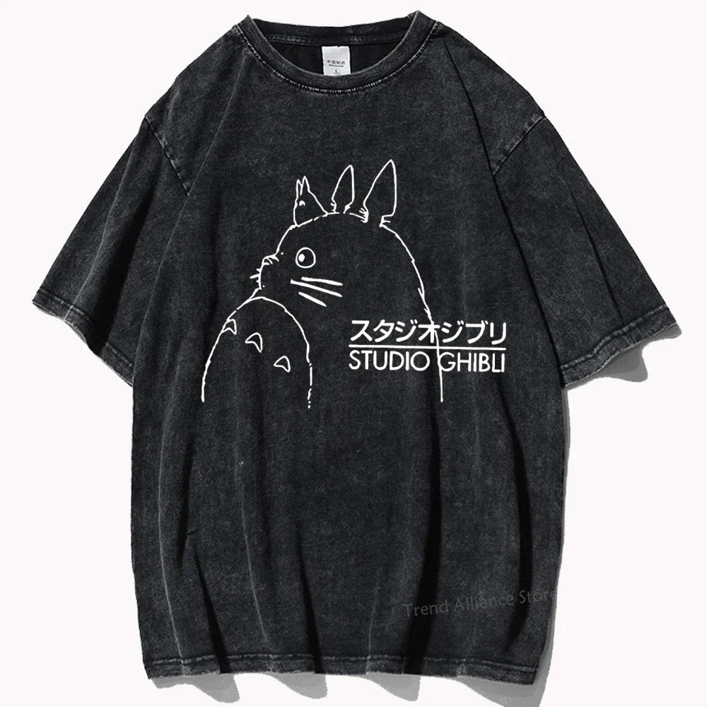 Camiseta Totoro Harajuku Retro Camiseta GatoGeek 3 PP (S) 