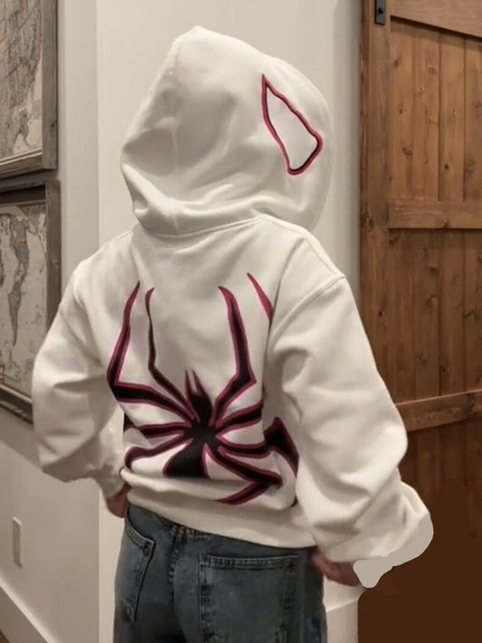 Spider Couple Streetwear hættetrøje