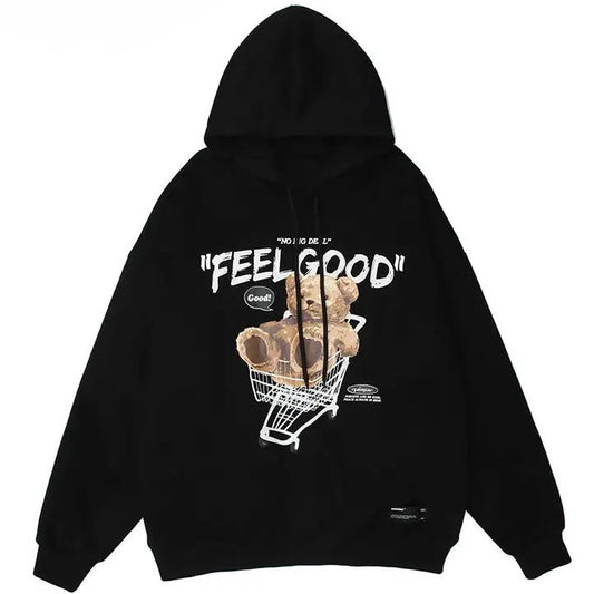 “FEEL GOOD” Bear Hoodie