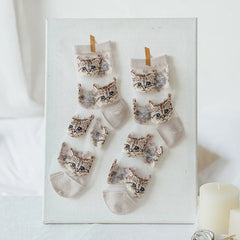 Cute Cat Transparent Aesthetic Ankle Socks