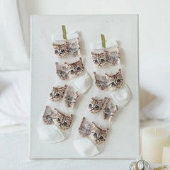 Cute Cat Transparent Aesthetic Ankle Socks