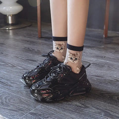 Cute Cat Transparent Aesthetic Ankle Socks