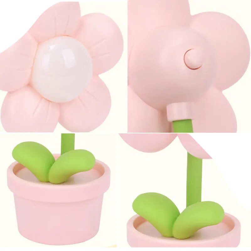 Cute Mini LED Daisy Flower Table Lamp Bedside Night Light