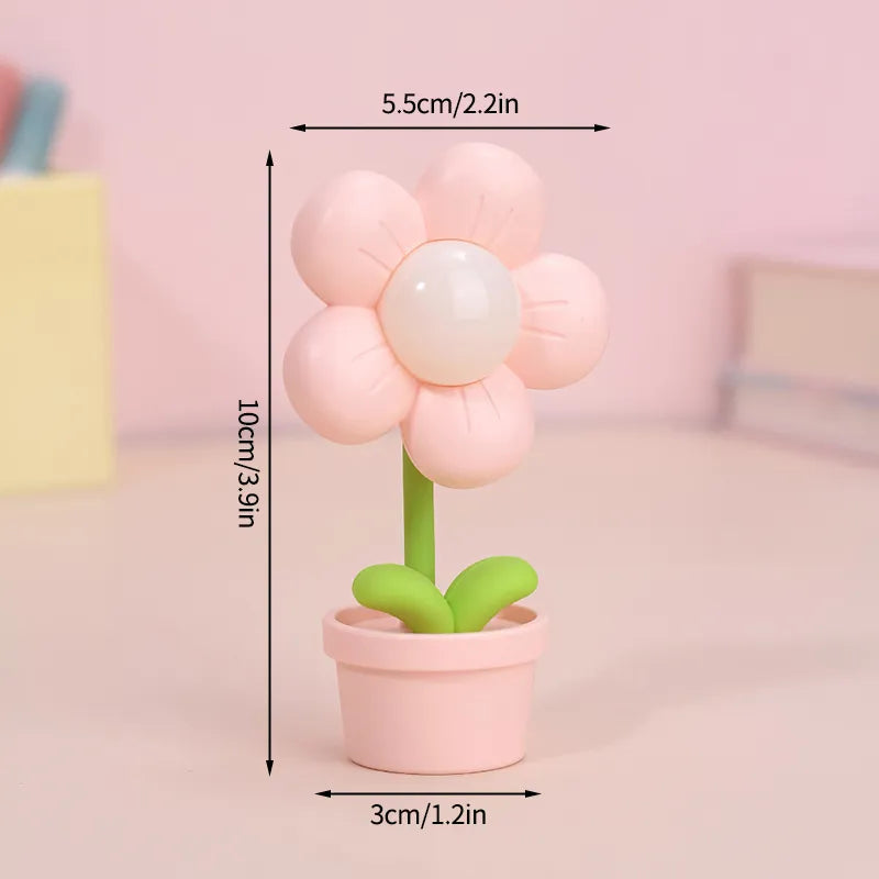 Cute Mini LED Daisy Flower Table Lamp Bedside Night Light