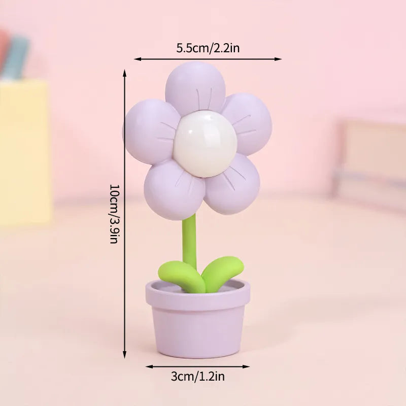 Sød Mini LED Daisy Flower Bordlampe Natlampe ved sengekanten