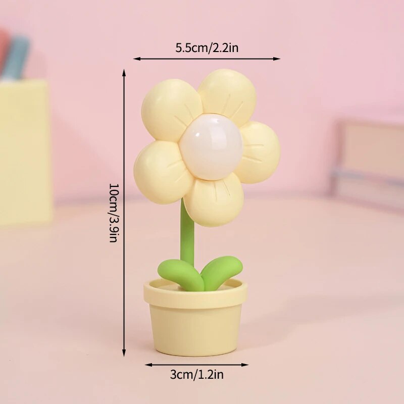 Cute Mini LED Daisy Flower Table Lamp Bedside Night Light