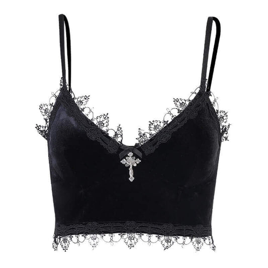 Alternative fairy goth black camisole