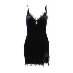 Alternative fairy goth black camisole