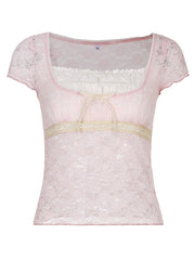 Top in pizzo per bambola Barbie