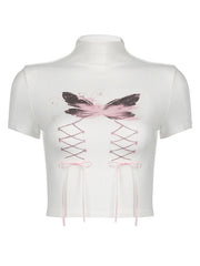 Butterfly ribbon bow top