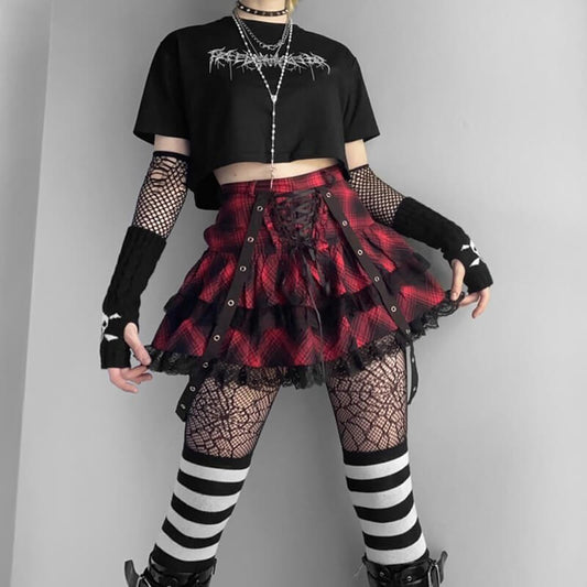 [Camisole+Skirt] Punk Darkness Cami-nederdel