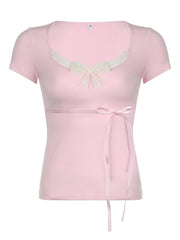 Candice ribbon bow top