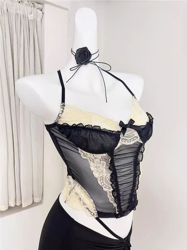 Coquette vintage lace camisole