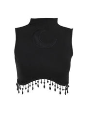 Dark moon beads top