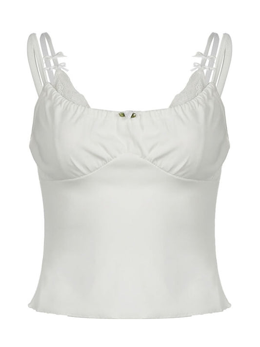 Delilah blonde trimmet falsk todelt camisole