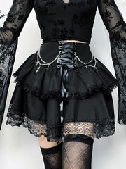 Fairy goth chains skirt