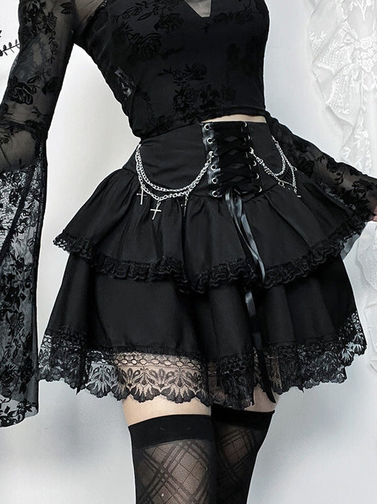 Fairy goth chains skirt