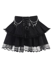 Fairy goth chains skirt