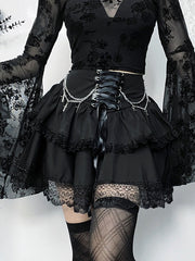 Fairy goth chains skirt