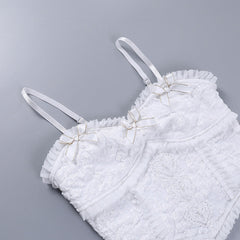 Fairy white bow camisole