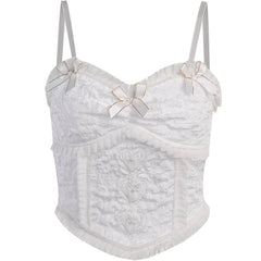 Fairy white bow camisole