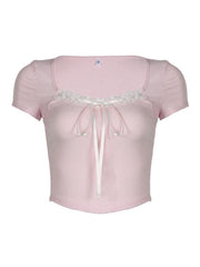 Gentle doll pink top