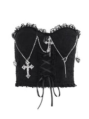 Gothic cross chain corset