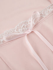 Irene soft pink ribbon top