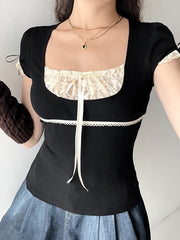 Lace core top