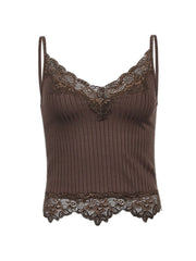 Blonde dyb v seler camisole