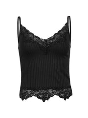 Lace deep v suspender camisole