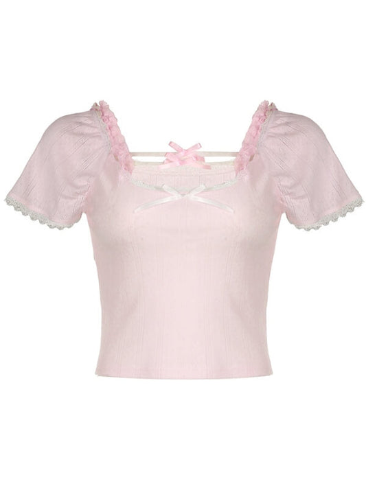 Michelle cute bow girly top