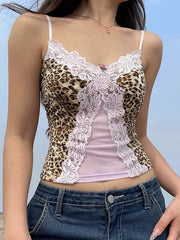 Nevaeh leopard lace cami