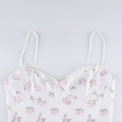 Pastel flowers suspender dress