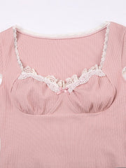 Pink dukke blonde top