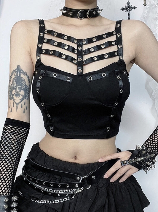 Punk darkness rivet cami