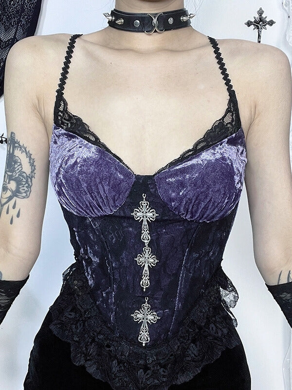 Purple vintage goth camisole