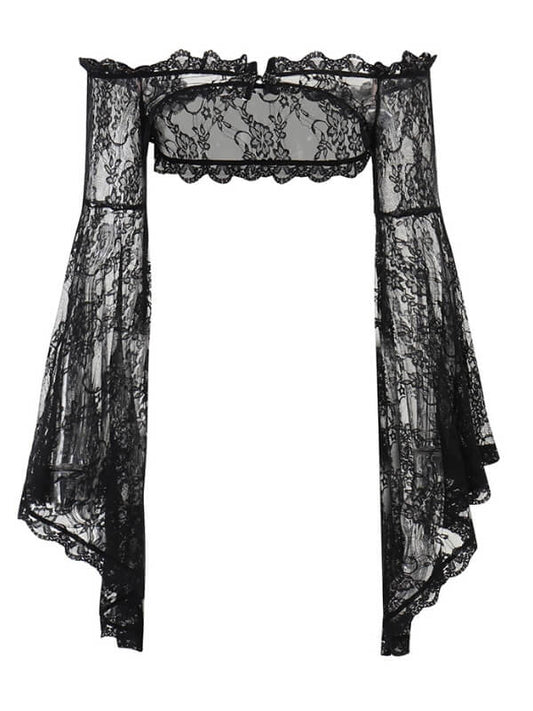 See-through aesthetic lace bolero