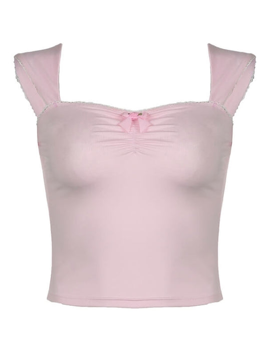 Sød blomstret crop top