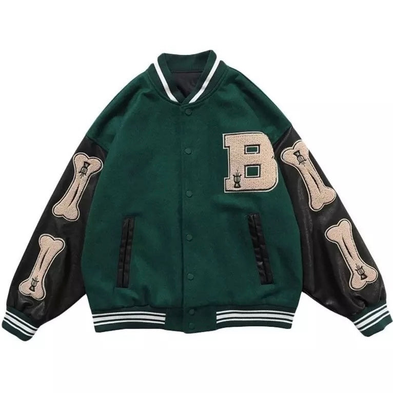 Skelet mouwen Varsity jas