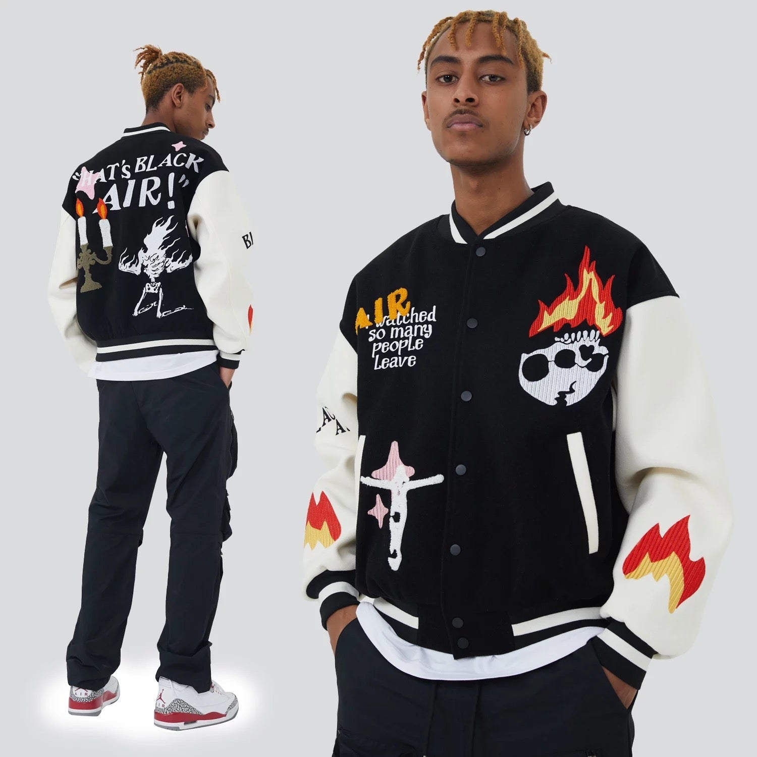 Burning Skull Varsity-jas