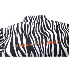 Zebra Pattern Puffer Jacket