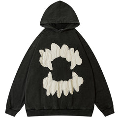 Teeth Embroidered Hoodie