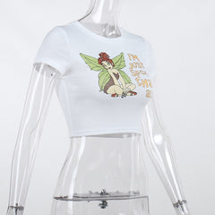 Fairycore Pixie Graphic Crop Top