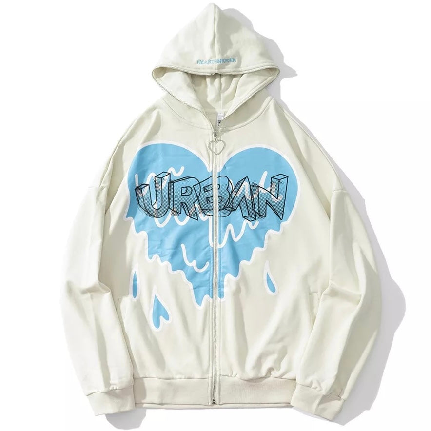 Molten Heart Zip-Up Hoodie