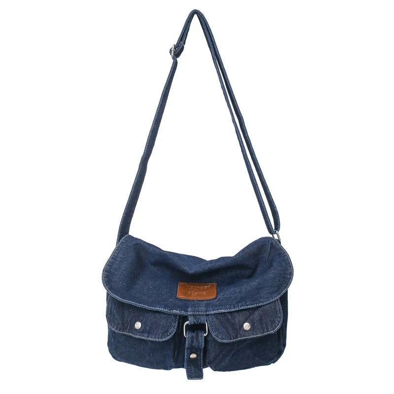 Denim Hobo Crossbody Bags For Women 2023 New Trends Purses And Handbags Multi Pockets Shoulder Messenger Bag Big Capacity Totes GatoGeek Dark Blue 32x8x26cm CHINA