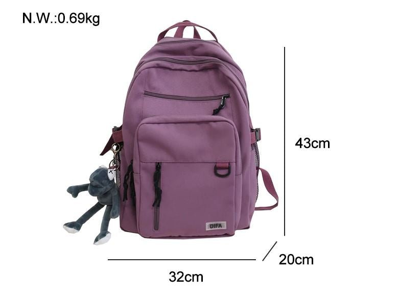 Double-Deck Waterproof School Backpack