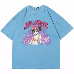 Anime Girl x Flames T-shirt