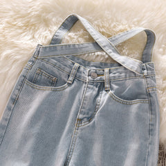 Denim Retro High Waist Bukser